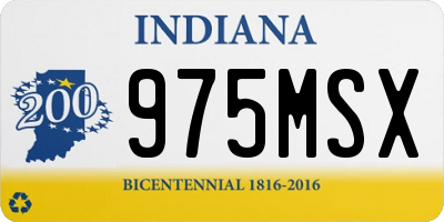 IN license plate 975MSX