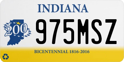 IN license plate 975MSZ