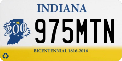 IN license plate 975MTN
