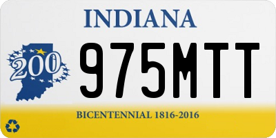 IN license plate 975MTT