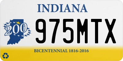 IN license plate 975MTX