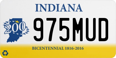 IN license plate 975MUD