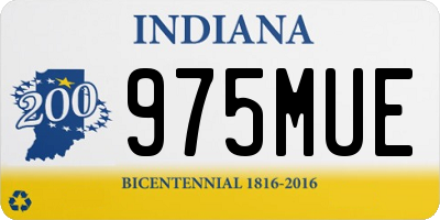 IN license plate 975MUE