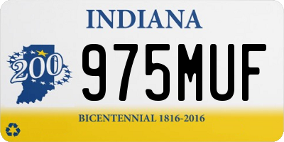 IN license plate 975MUF