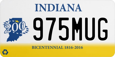 IN license plate 975MUG