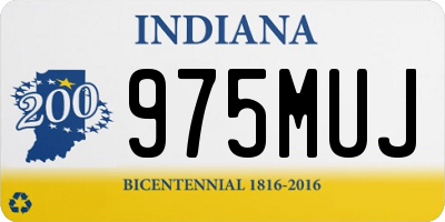 IN license plate 975MUJ