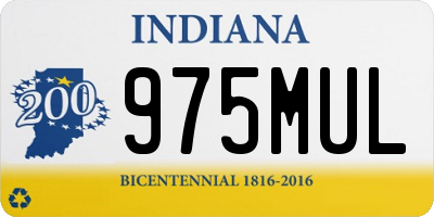 IN license plate 975MUL