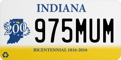 IN license plate 975MUM