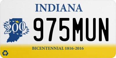 IN license plate 975MUN