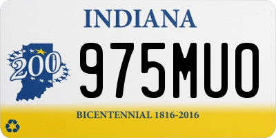 IN license plate 975MUO
