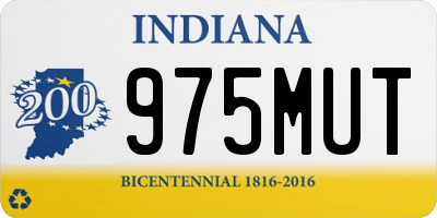 IN license plate 975MUT