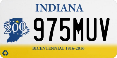 IN license plate 975MUV