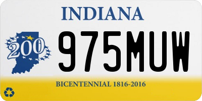 IN license plate 975MUW
