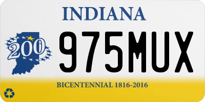 IN license plate 975MUX