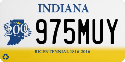 IN license plate 975MUY