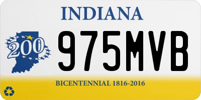 IN license plate 975MVB