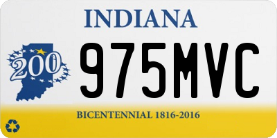 IN license plate 975MVC