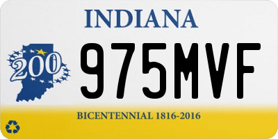 IN license plate 975MVF