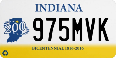 IN license plate 975MVK