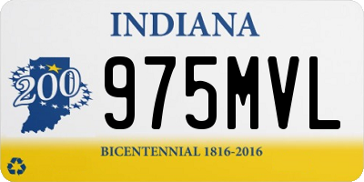 IN license plate 975MVL
