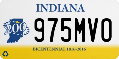 IN license plate 975MVO