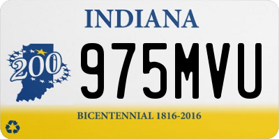 IN license plate 975MVU