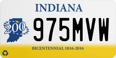 IN license plate 975MVW