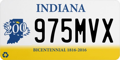 IN license plate 975MVX