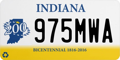 IN license plate 975MWA