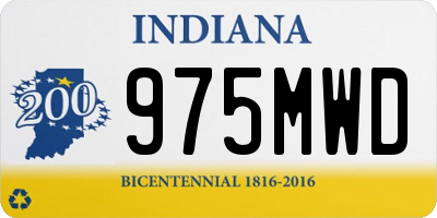 IN license plate 975MWD
