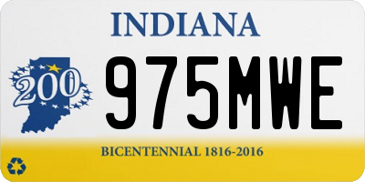 IN license plate 975MWE