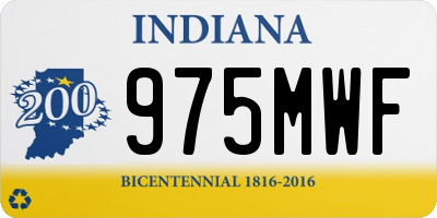 IN license plate 975MWF