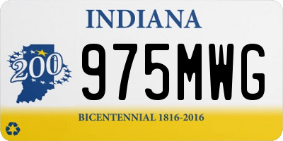 IN license plate 975MWG