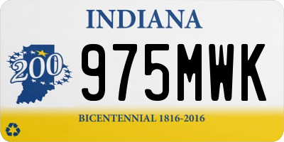 IN license plate 975MWK
