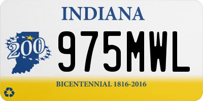 IN license plate 975MWL
