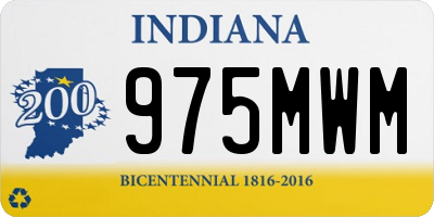 IN license plate 975MWM