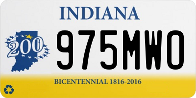 IN license plate 975MWO