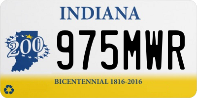 IN license plate 975MWR