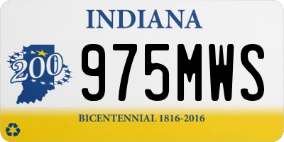 IN license plate 975MWS