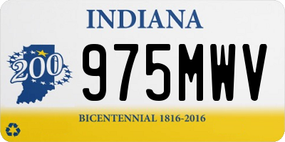 IN license plate 975MWV
