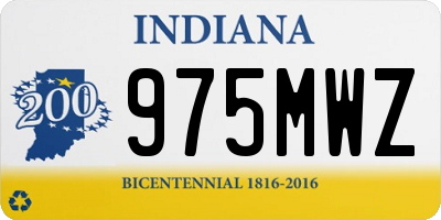 IN license plate 975MWZ