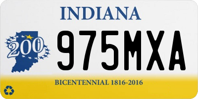 IN license plate 975MXA