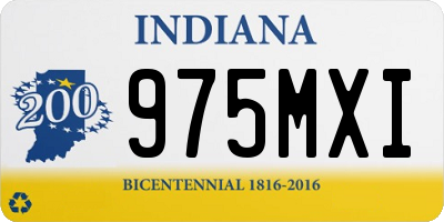 IN license plate 975MXI