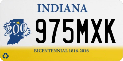 IN license plate 975MXK