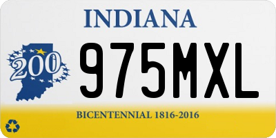 IN license plate 975MXL