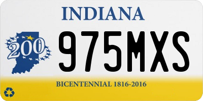 IN license plate 975MXS