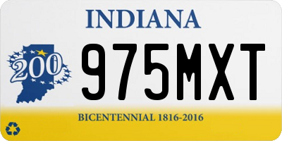 IN license plate 975MXT