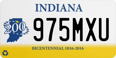IN license plate 975MXU