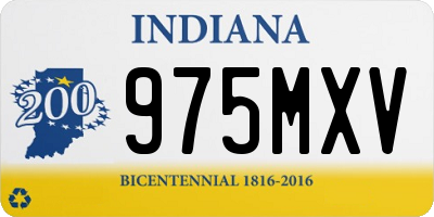 IN license plate 975MXV