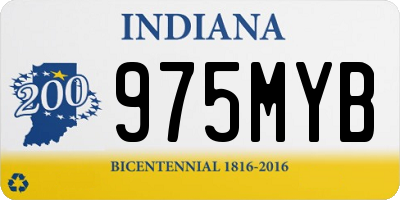 IN license plate 975MYB